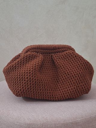 Borsa uncinetto marrone