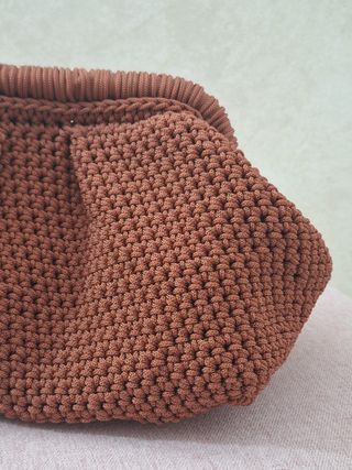 Borsa uncinetto marrone