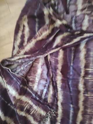 Falda larga marrón y morada