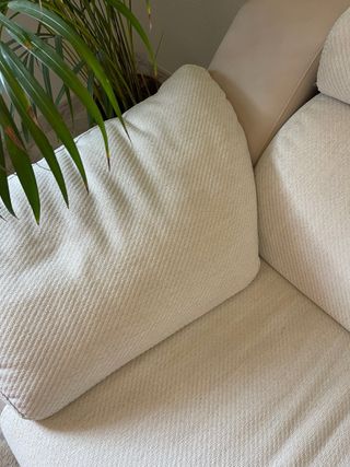 Sofá cama beige - Piel sintética