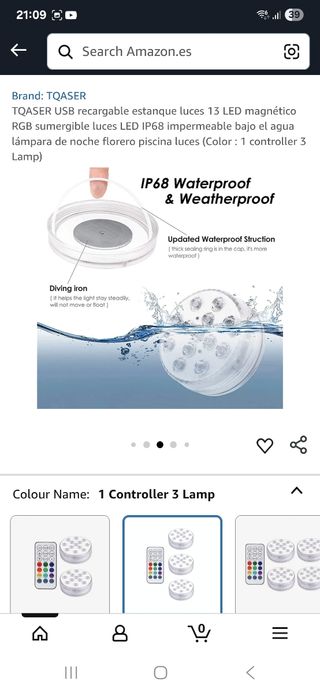 Luci LED piscina multicolore