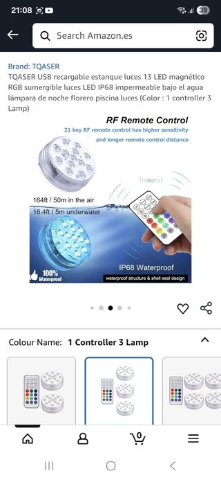 Luci LED piscina multicolore