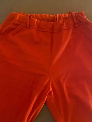 Pantaloni Cotone Rosso corallo
