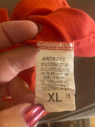 Pantaloni Cotone Rosso corallo