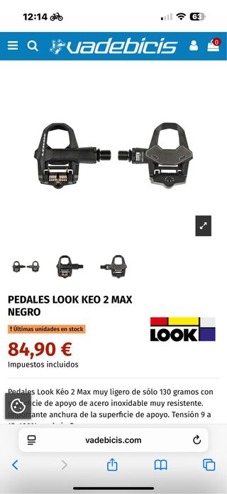 Pedales Look Keo 2 Max - Negro