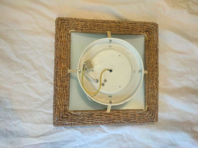 Lampada da soffitto in vimini rustica