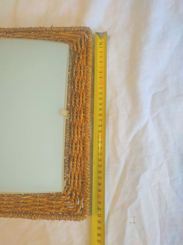 Lampada da soffitto in vimini rustica