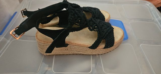Sandalias cuña negras Melody nº38