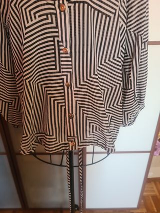 Blusa rayas blanco-negro M