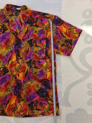 Camisa Vintage | Laranja e Roxa