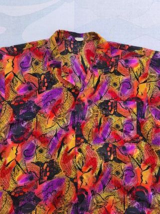 Camisa Vintage | Laranja e Roxa