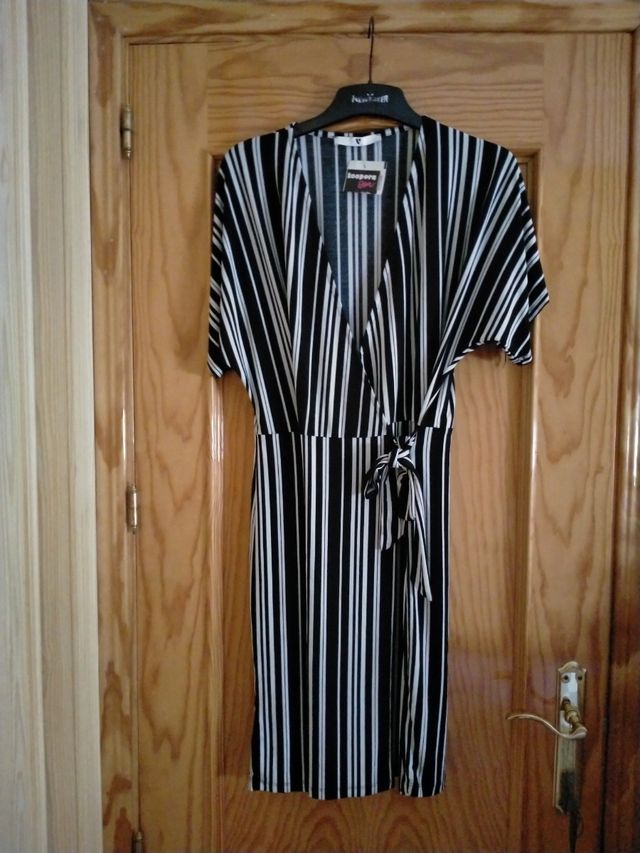 Vestido rayas blanco-negro