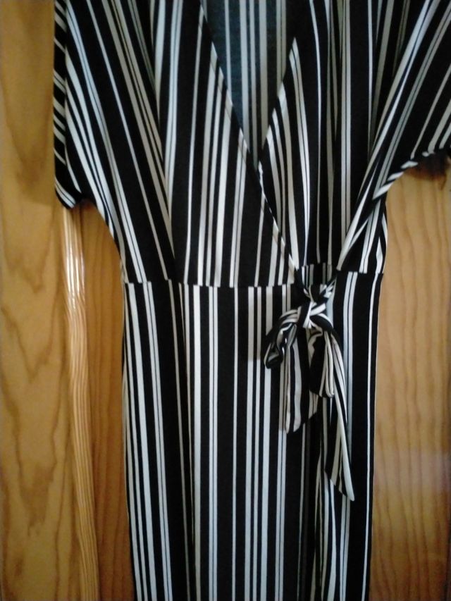 Vestido rayas blanco-negro