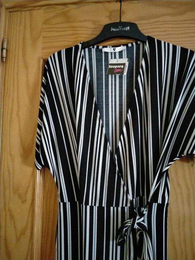 Vestido rayas blanco-negro