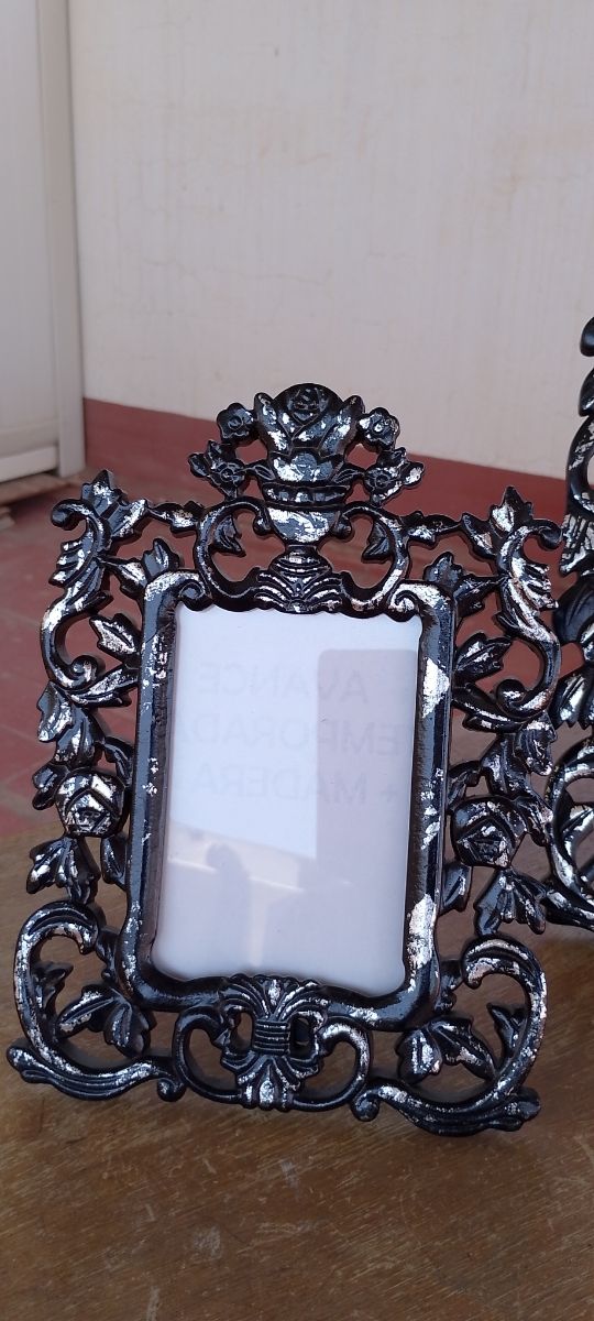 Molduras Vintage l preto prata