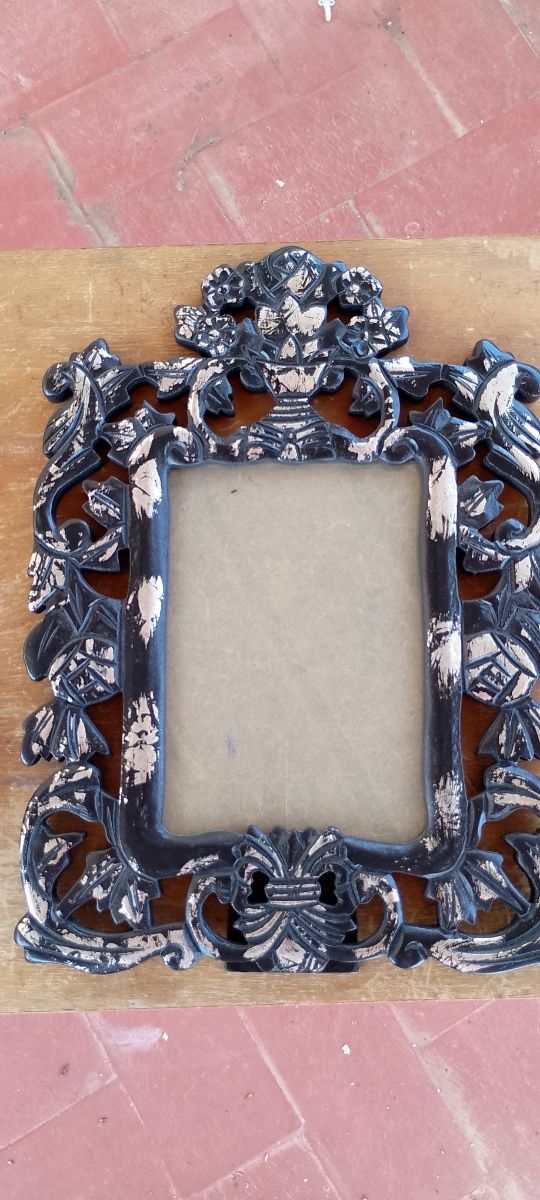 Molduras Vintage l preto prata