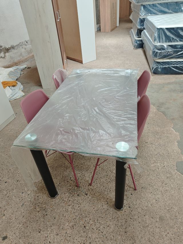 Mesa comedor cristal moderna