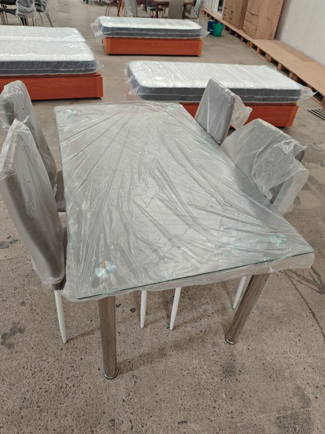 Mesa comedor cristal moderna