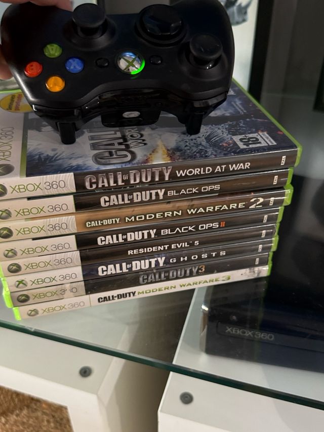 Xbox 360 Slim + 8 juegos perfecto estado