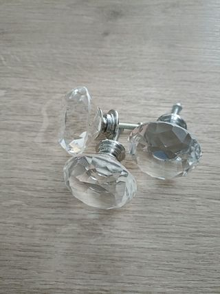  10 Pomos cristal brillante