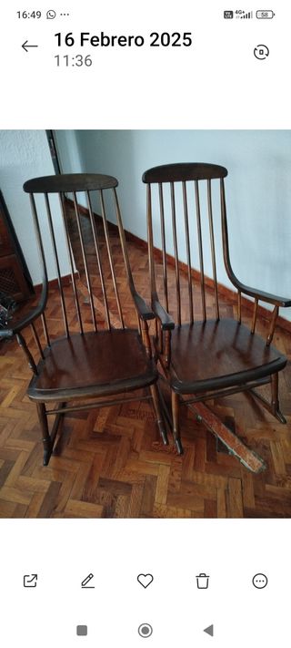 2 Mecedoras Madera - Restauradas