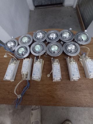 10 focos completos con sus reguladores