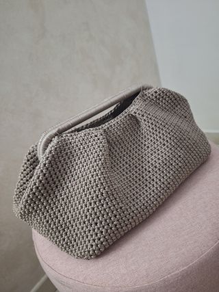 Borsa uncinetto beige