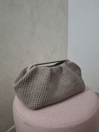 Borsa uncinetto beige