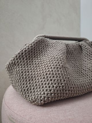 Borsa uncinetto beige