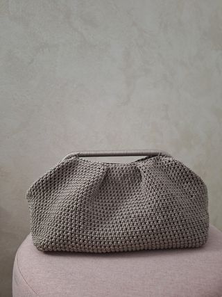 Borsa uncinetto beige