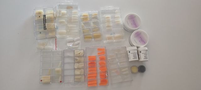 Tips Uñas, polvo uñas porcelana