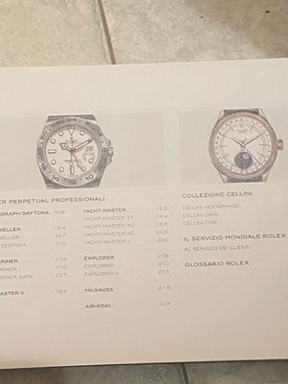 Catalogo libro, Rolex anno, 2021-2022