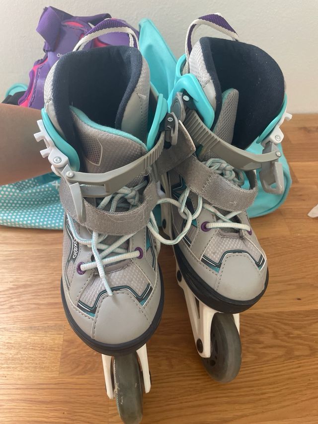 Patines infantiles + protecciones+bolsa