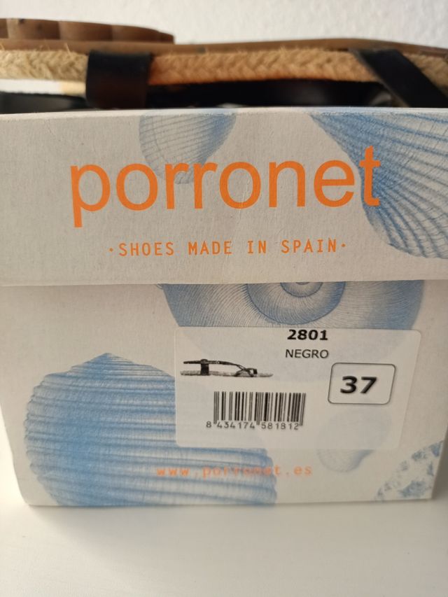 Sandalias Porronet negras talla 37