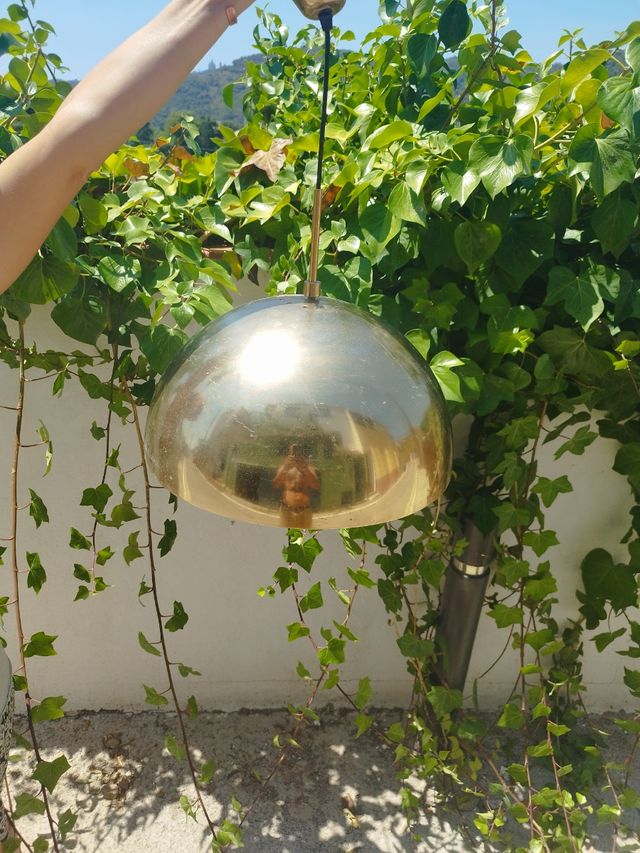 Lámpara techo dorada vintage