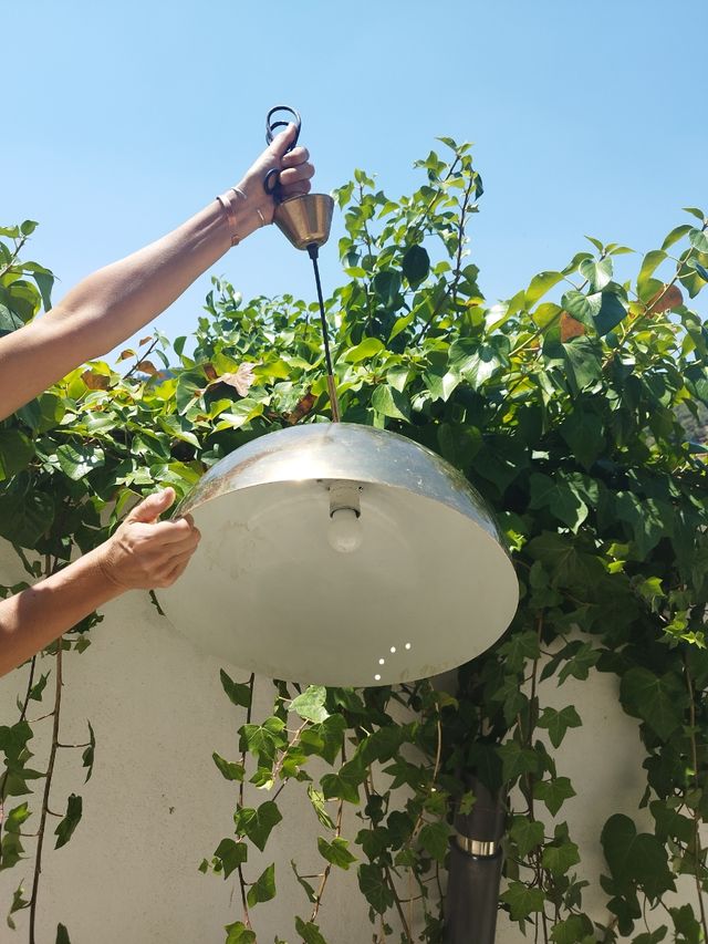 Lámpara techo dorada vintage