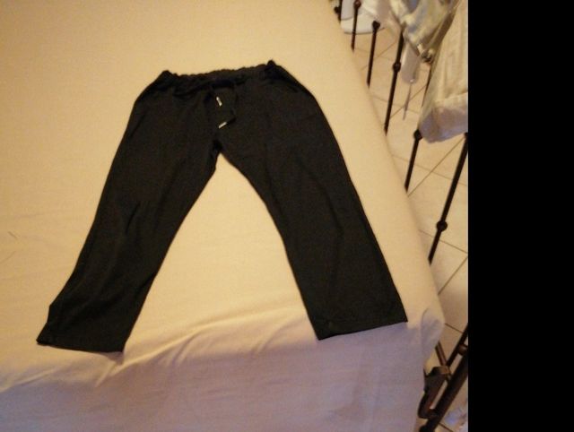 Pantaloni lino neri