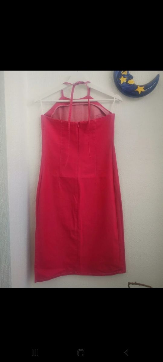 Vestido vaquero fucsia - Talla L
