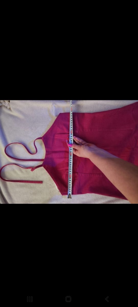 Vestido vaquero fucsia - Talla L