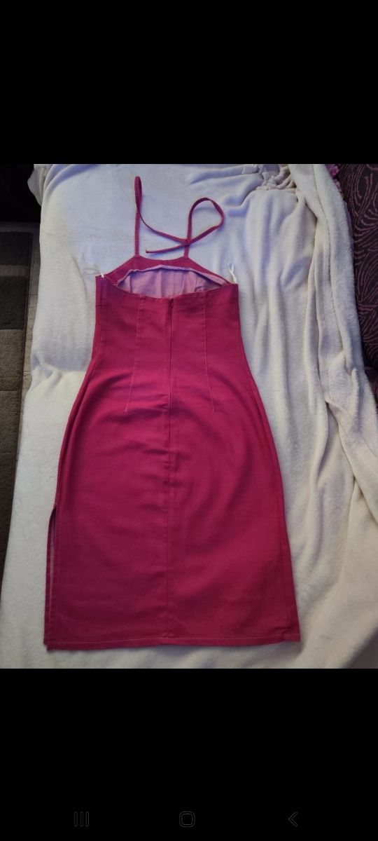 Vestido vaquero fucsia - Talla L