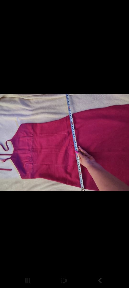 Vestido vaquero fucsia - Talla L