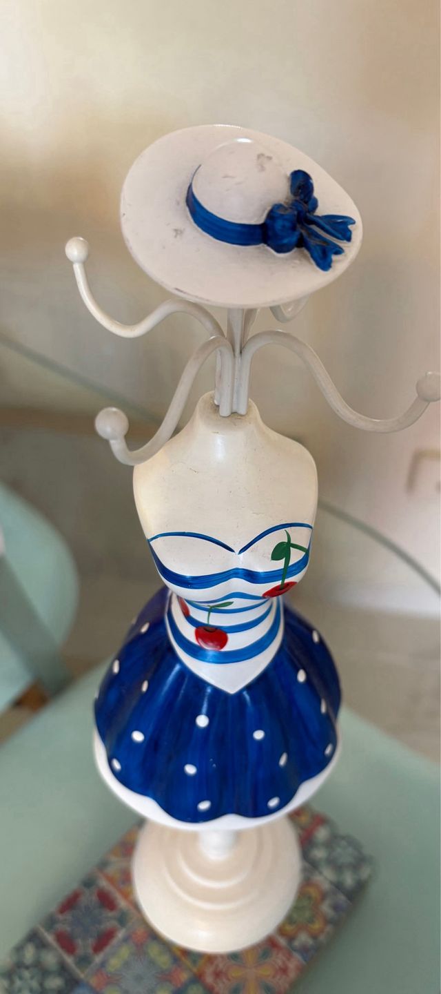 Expositor Joyas - Azul y Blanco