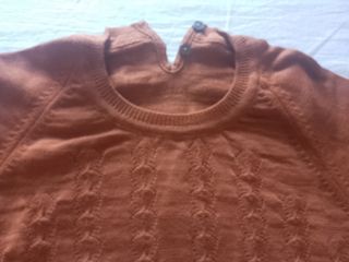 Maglioncino vintage lavorato color mattone, M