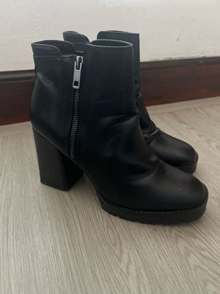 Botas negras tacón mujer