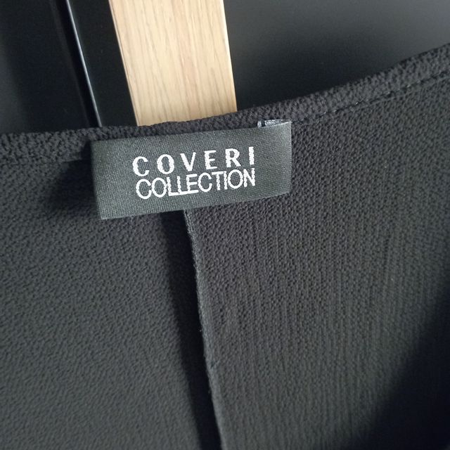 Top paillettes COVERI nero