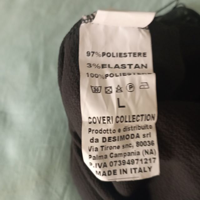 Top paillettes COVERI nero