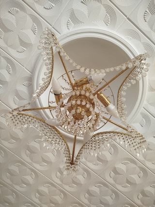 Lampara Cristal Swarovski bañada en oro