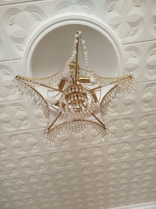 Lampara Cristal Swarovski bañada en oro