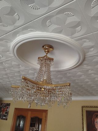 Lampara Cristal Swarovski bañada en oro