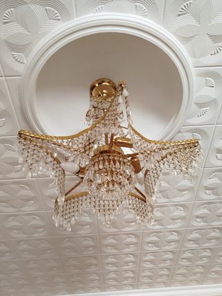 Lampara Cristal Swarovski bañada en oro